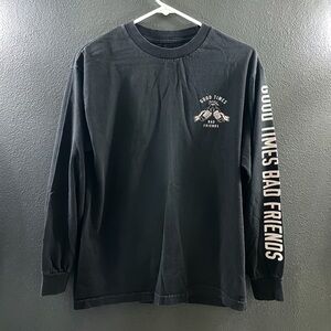 Black Sketchy Tank long sleeve graphic t-shirt